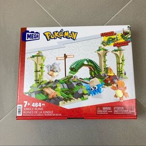 MATTEL MEGA CONSTRUX JUNGLE RUINS CHARMANDER  CUBONE BUIDLABLE AGE 7  NEW HDL86